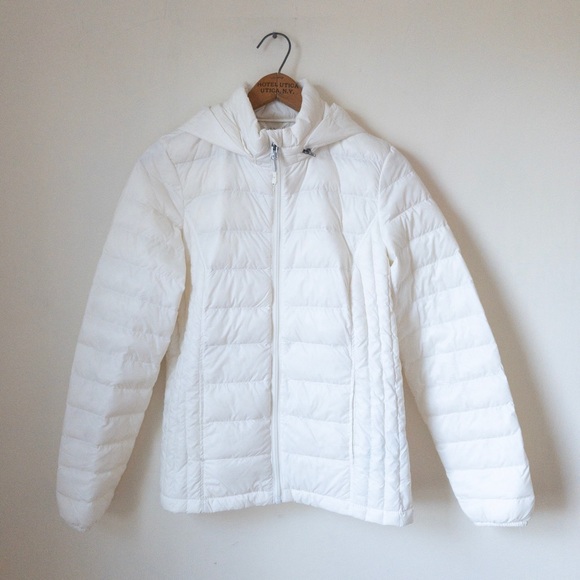Heat Keeper Jackets & Blazers - Heat Keeper White Puffer Down Hooded Jacket
